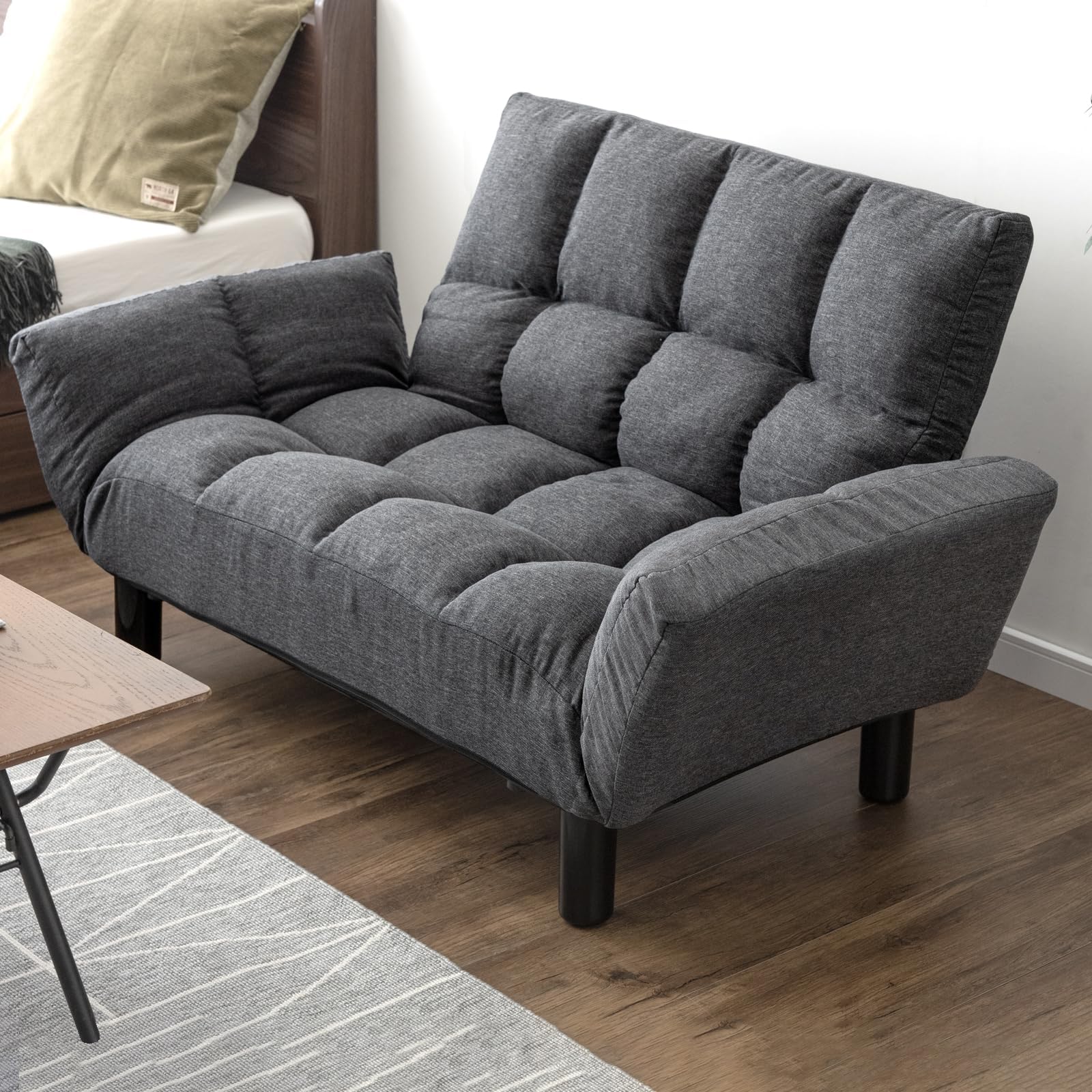 ソファ　2人掛けソファ　リビングソファ　チャコール　フロアソファ 楽天市場】ソファ フロアソファ ローソファ 2人掛け 2P 幅150 座